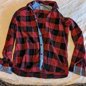 Men's Dockers Red/Black Plaid Button Up Shirt